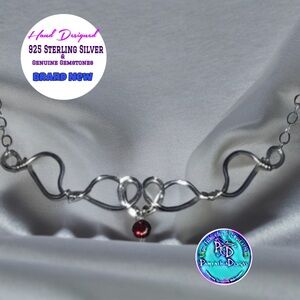 Garnet Sterling Silver Necklace- The Pixie Dust
